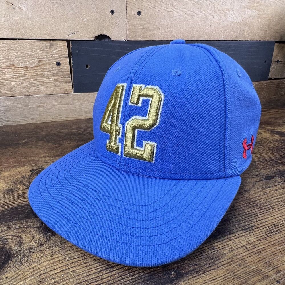 UCLA Bruins Under Armour #42 Jackie Robinson Fitted Hat Small Blue Baseball Cap